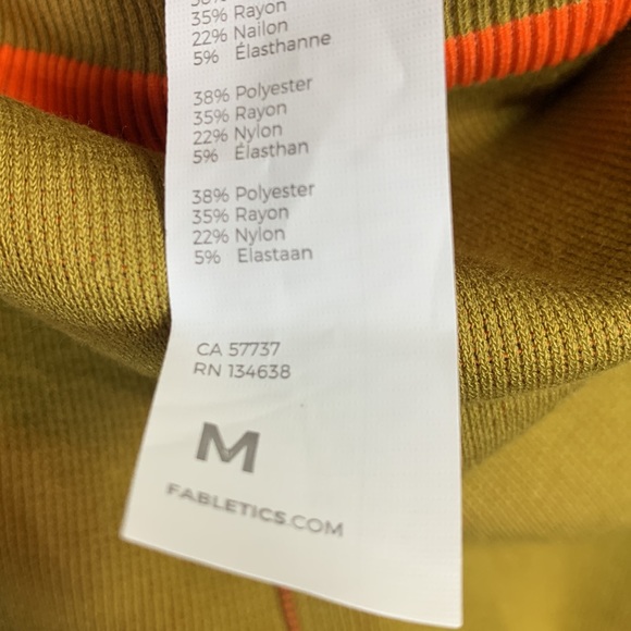 Fabletics High-Waisted Seamless Jacquard Chartreuse Legging Tights W-467 Size M - Picture 8 of 12